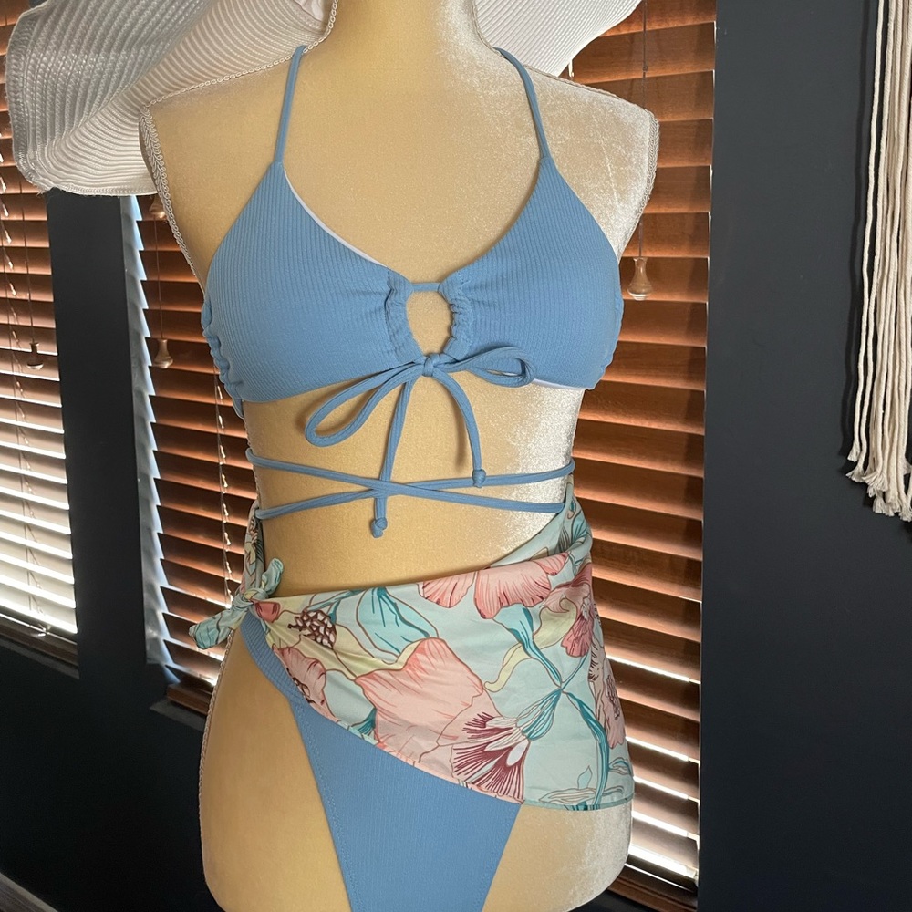 Blue 2 piece swimsuit